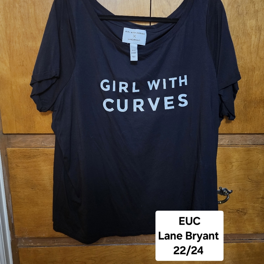 Lane Bryant Black Relaxed Graphic Tee Short Sleeve